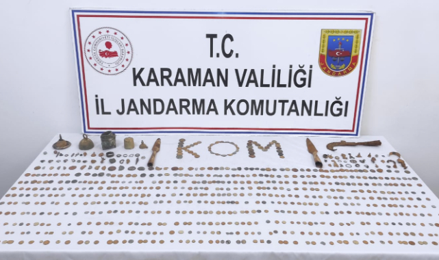 Karaman'da 736 parça tarihi eser ele geçirildi