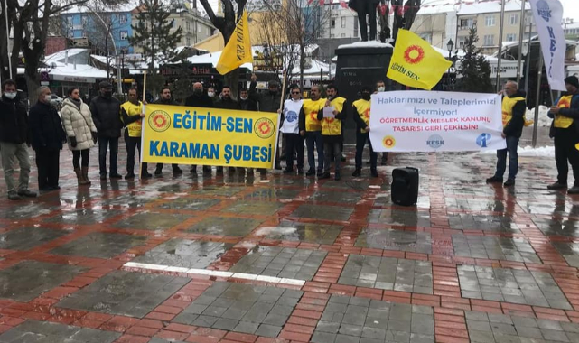 Eğitim-Sen: "Tasarının geri çekilmesini talep ediyoruz"