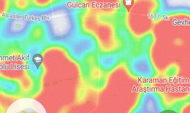 Hayat Eve Sığar Haritasında Karaman Kızardı