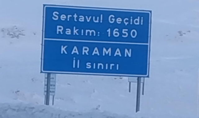 Karaman-Mut yolu trafiğe kapatıldı