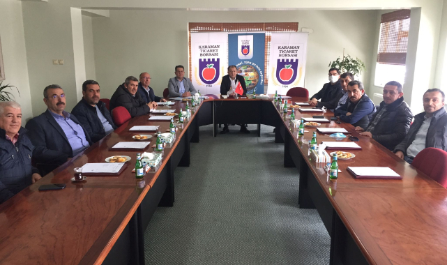 Karaman Ticaret Borsası’nda meclis toplantısı yapıldı