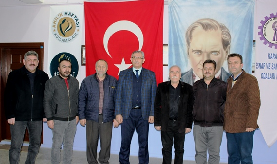 Hat Minibüsü İşletmecilerinden Esnaf Odaları Birliğine Ziyaret