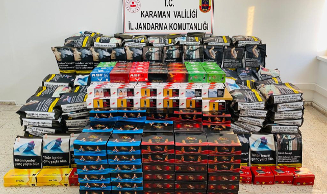 Jandarmadan Kaçak sigara ve tütün operasyonu