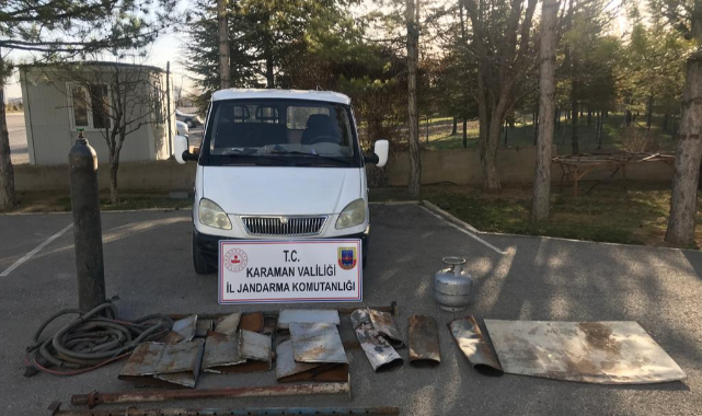 Karaman’da bağ evinden malzeme çalan 3 kişi yakalandı