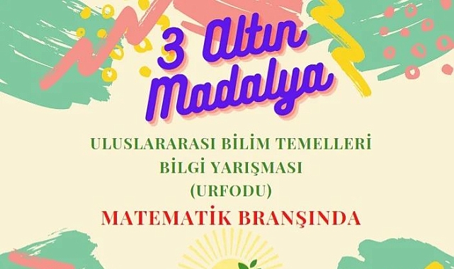 BİLSEM URFODU matematik branşında 3 altın madalya kazandı