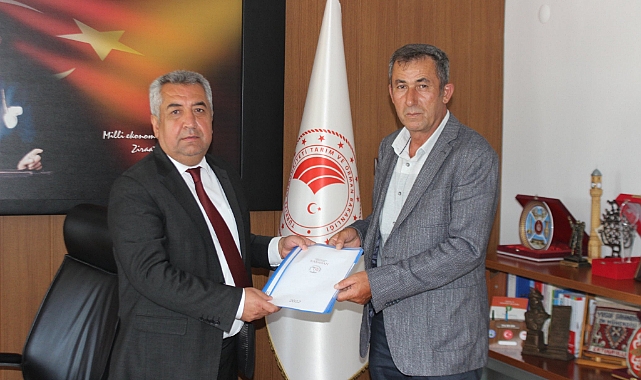 Elma Üreticileri Birliği'nin Yeni Başkanı Serim'den Şahinbaş'a Ziyaret