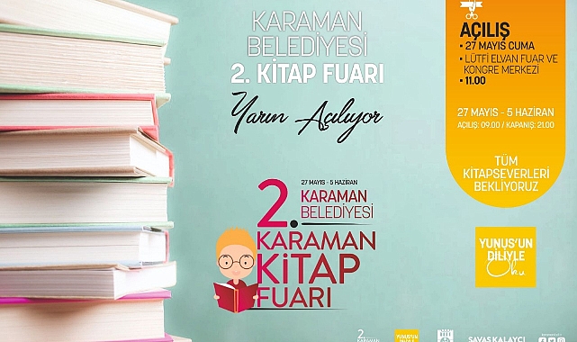 Karaman Kitap Fuarı Kapılarını Yarın Okurlara Açıyor