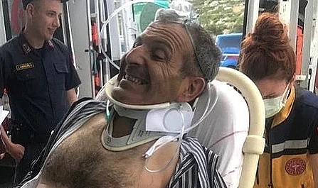 Tüp kamyonu alev topuna döndü. 2 kişi ölümden kıl payı kurtuldu