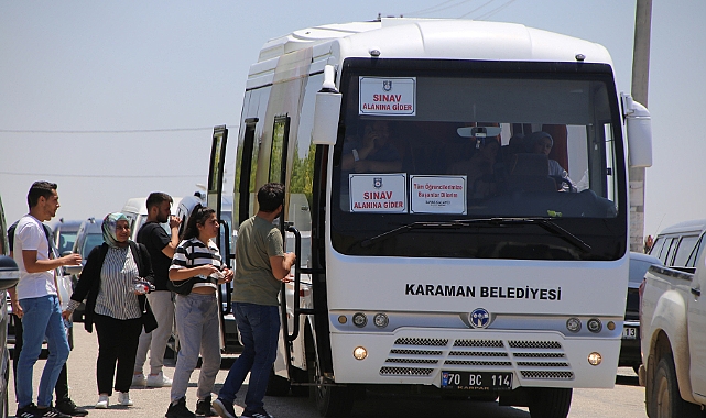 Dolmuşlar Çalışmadı Sınava Girecek Öğrencileri Karaman Belediyesi Araçları Taşıdı