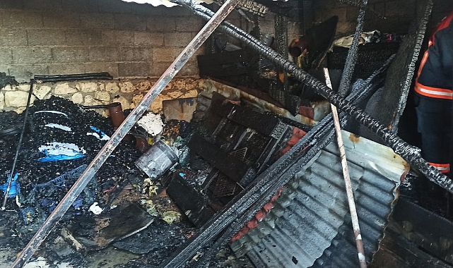 Ermenek'te çıkan yangın korkuttu