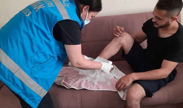 Kahraman Gazimiz Evde Sağlık Hizmetleri Ekibine Emanet