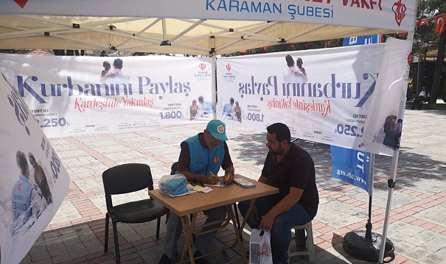 Karaman'da 'Kurban Bağış Standı' açıldı