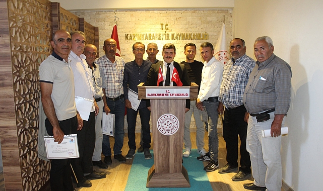 Kaymakam Çıkrık'tan Muhtarlara Teşekkür Belgesi
