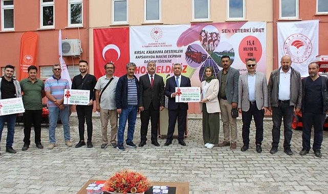 Kırsal Kalkınma Destekleri Kapsamında Makine Ekipman Dağıtım Töreni Düzenlendi