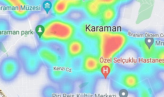 Karaman'da 3 günde haritada kırmızı alanlar arttı