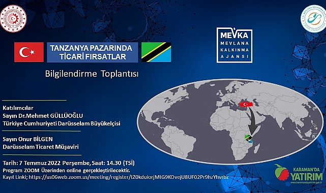 MEVKA, “Tanzanya Pazarında Ticari Fırsatlar” Webinarı Düzenleyecek
