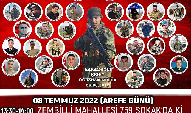 Şehit Oğuzhan Küçük ve Tüm Şehitlerimiz İçin Anma Programı Düzenlenecek