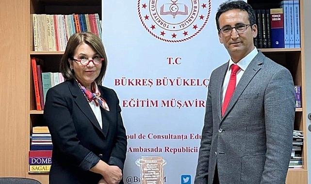 Çalışkan, Bükreş Eğitim Müşaviri Serpil Murtezaoğlu'nu Makamında Ziyaret Etti