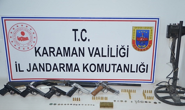 Ermenek'te Çok Sayıda Tarihi Eser ve Silah Ele Geçirildi