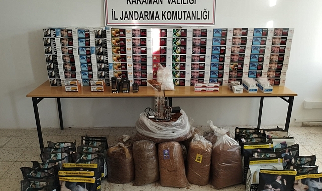 Kaçak sigara satıcısı Jandarma engeline takıldı