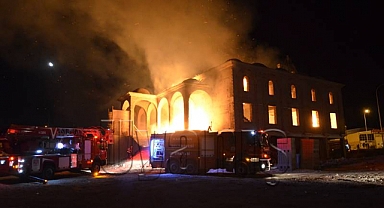 Karaman’da Cami İnşaatında Büyük yangın