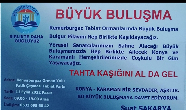 KONKAMUDER&#039;den Büyük Buluşma Etkinliği 