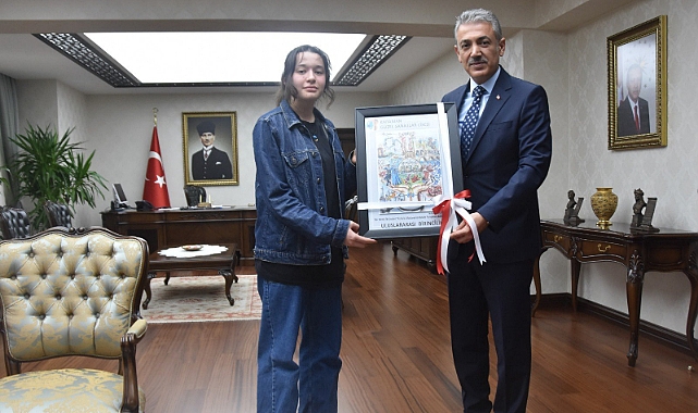 "Bir Millet İki Devlet" Yarışmasının Birincisinden Vali Akkoyun'a Ziyaret