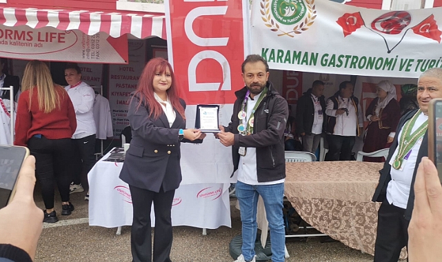 Gastro Afyon Uluslar arası Turizm ve Lezzet Festivalinde Karaman'a 2.'lik Ödülü