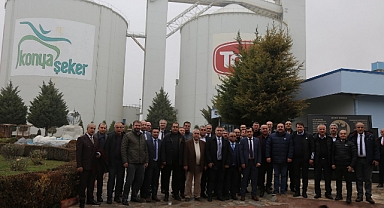 Pancar Ekicileri Kooperatiflerinin Müdürleri Konya Şeker'in Üretim Tesislerini Gezdi