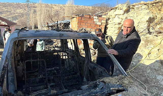 Akpınar köyünde yangın