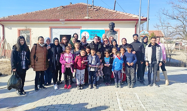 KMÜ öğrencileri minik kardeşleriyle fidan dikti