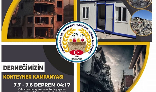 Derneklerden Depremzedeler İçin Konteyner Kampanyası
