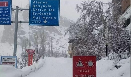 Karaman’da Trafiğe Kapalı Yollar