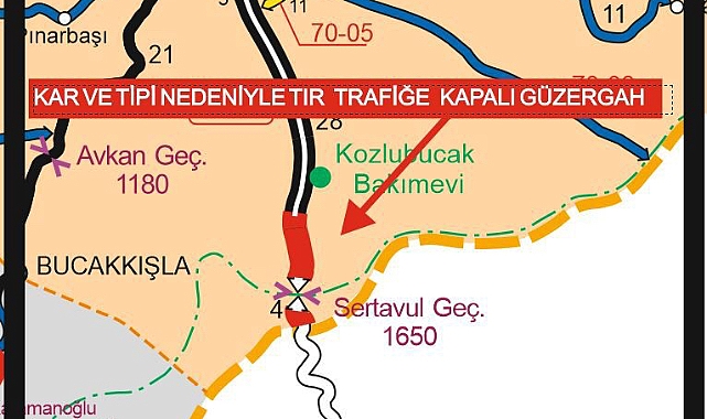Karaman-Mut Devlet yolu yine kapandı