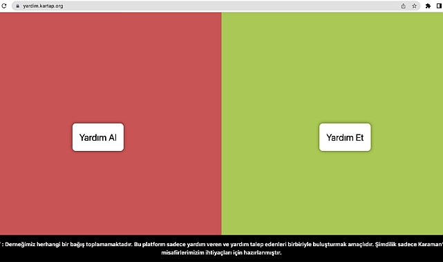Kartap'ın Yardım Sayfası Hizmete Girdi