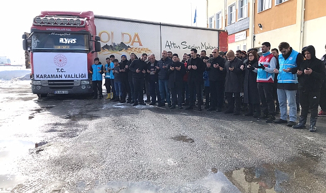 Kâzımkarabekir’den İlk Yardım Tırı Yola Çıktı