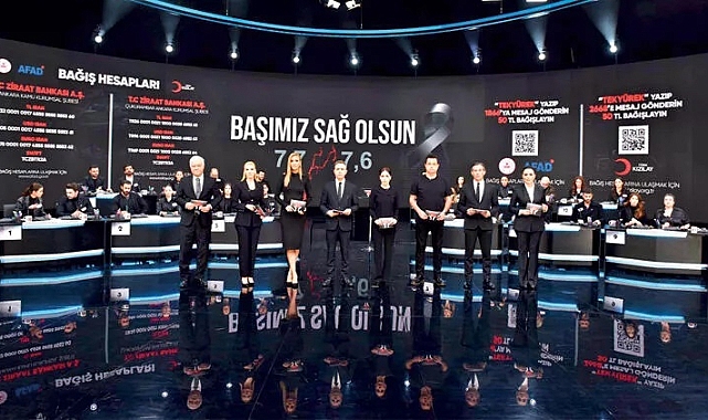 Türkiye’de televizyon programında depremzedeler için 6 milyar dolar toplandı