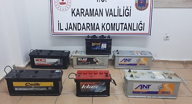 Karaman'da akü hırsızları yakalandı