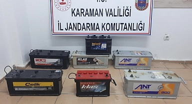 Karaman'da akü hırsızları yakalandı