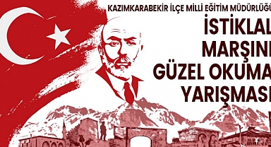 Kazımkarabekir’de İstiklal Marşını Güzel Okuma Yarışması Yapıldı