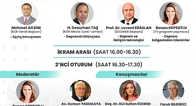 KGK 'Deprem Paneli' düzenliyor