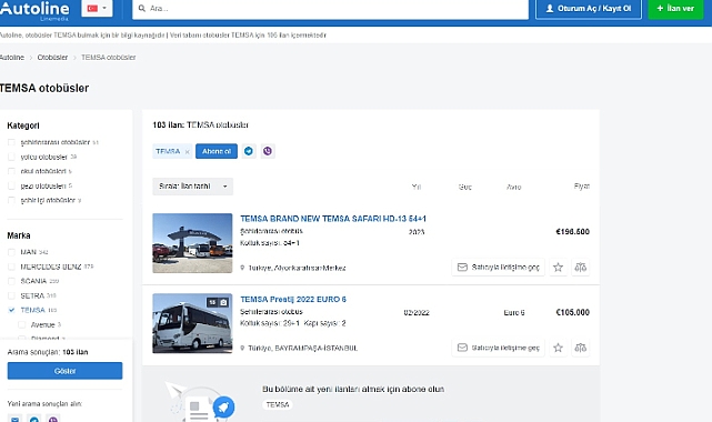 TEMSA Otobüslerin En Çok Tercih Edildiği Ülkeler