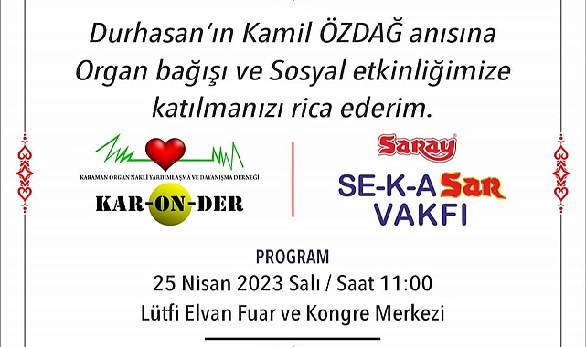 KAR-ON-DER'den 'Organ Bağışı' Etkinliği