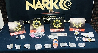 Karaman'da düzenlenen uyuşturucu operasyonunda 3 şüpheli tutuklandı