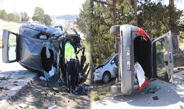Karaman'da otomobil park halindeki otomobile çarptı! 2'si ağır 6 yaralı