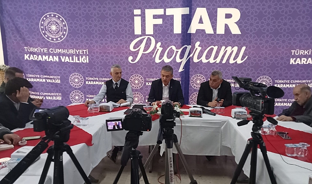 Karaman Valisi Akkoyun, Medya Mensuplarıyla İftar Yaptı