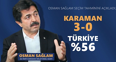 Osman Sağlam Seçim Tahminini Açıkladı; Karaman 3-0, Türkiye %56