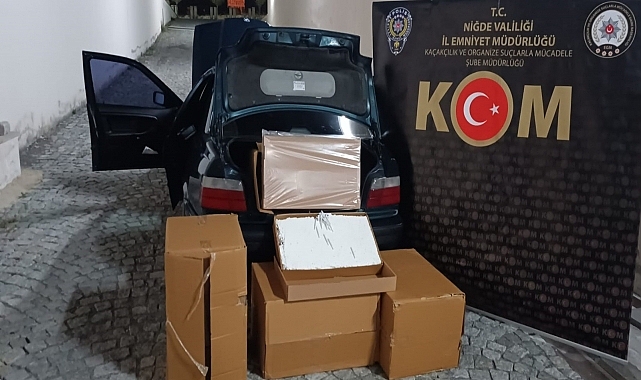 100 bin dolu makaron ele geçirildi