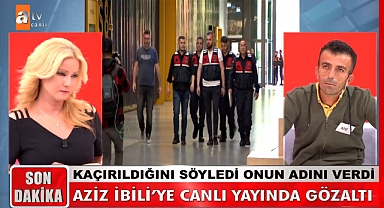 Canlı yayında gözaltına alındı
