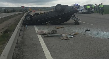 İki otomobilin çarpıştığı kazada 1 kişi yaralandı